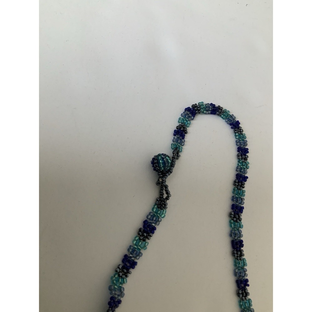 Beaded Necklace Pouch with Fringe Tassels Medicine Purse - Picture 11 of 12